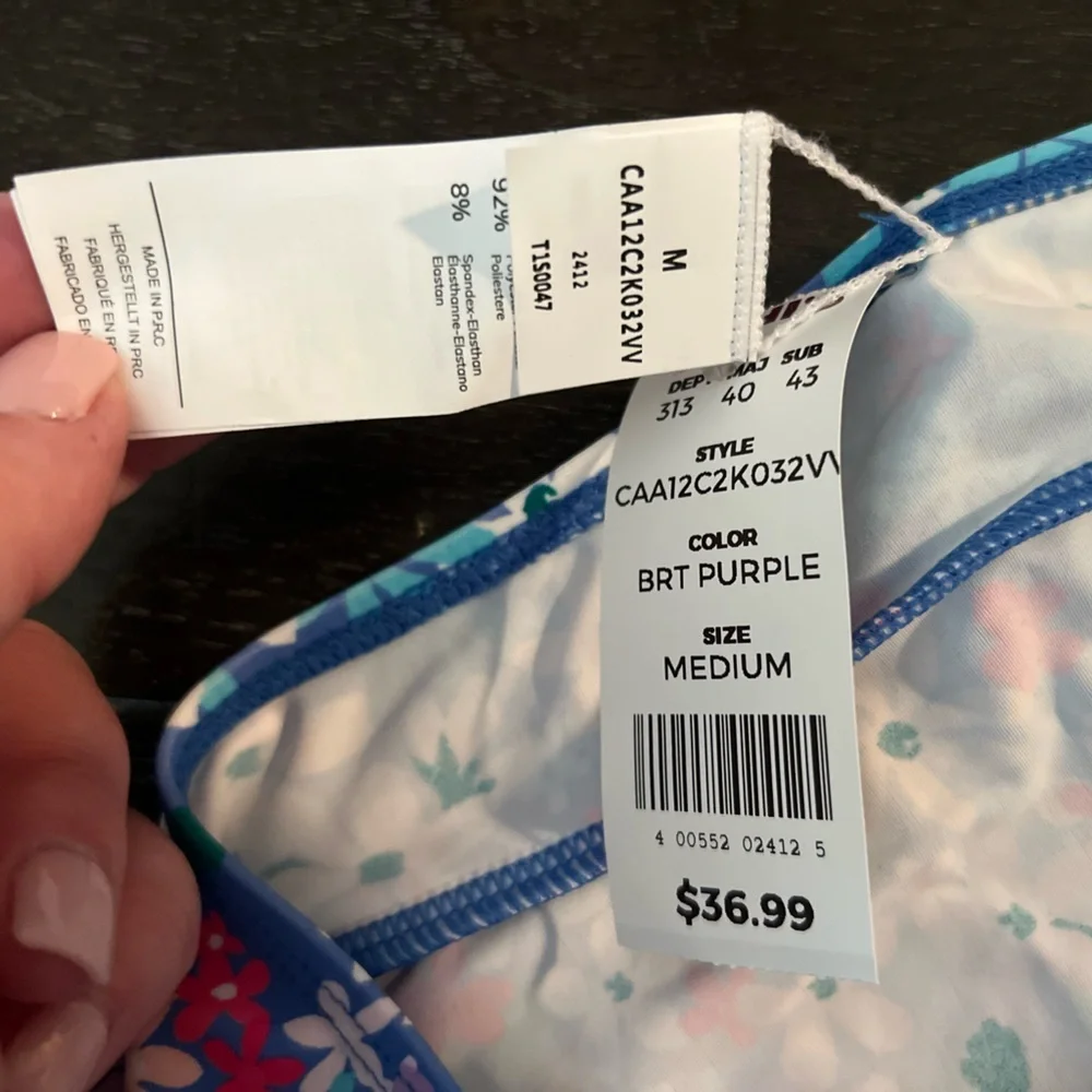 Cupshe Daisy Medium High Waisted Floral Bikini Bottoms